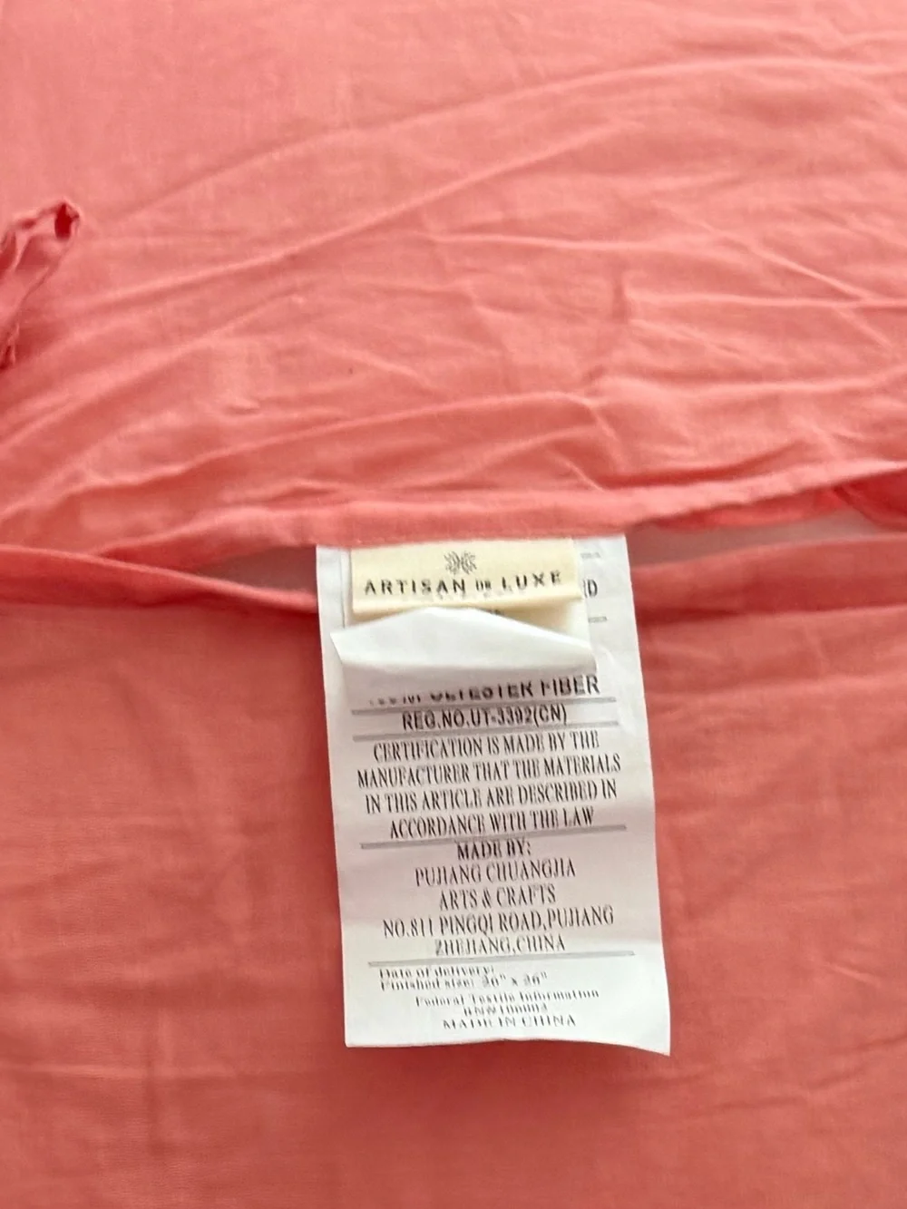 Quilted Coral Pink Bedspread Set - 2 Pillow Shams